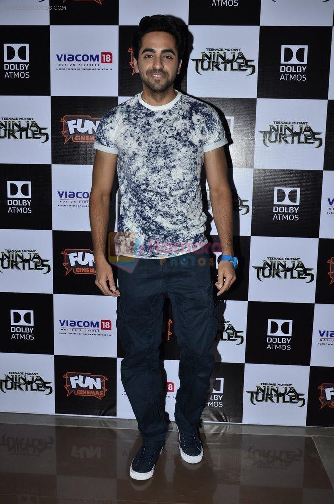 Ayushmann Khurrana at Ninja Turtles screening in Mumbai on 27th Aug 2014