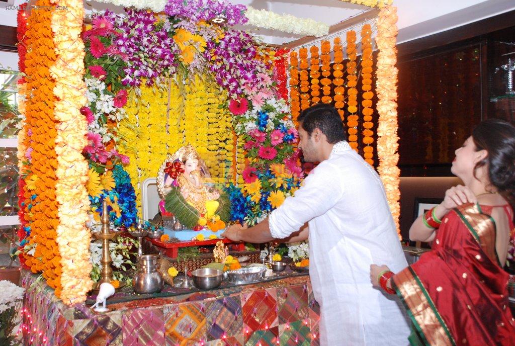 Shreyas Talpade at Ganpati celebration in Mumbai on 29th Aug 2014