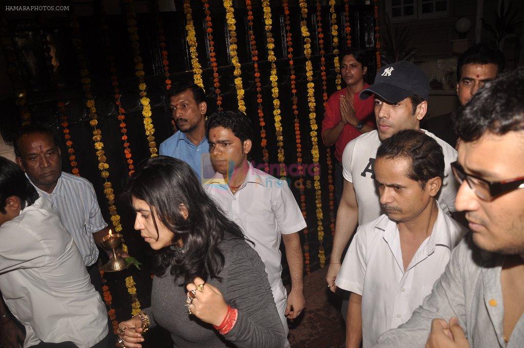 Ekta Kapoor's ganpati visarjan in Mumbai on 2nd Sept 2014