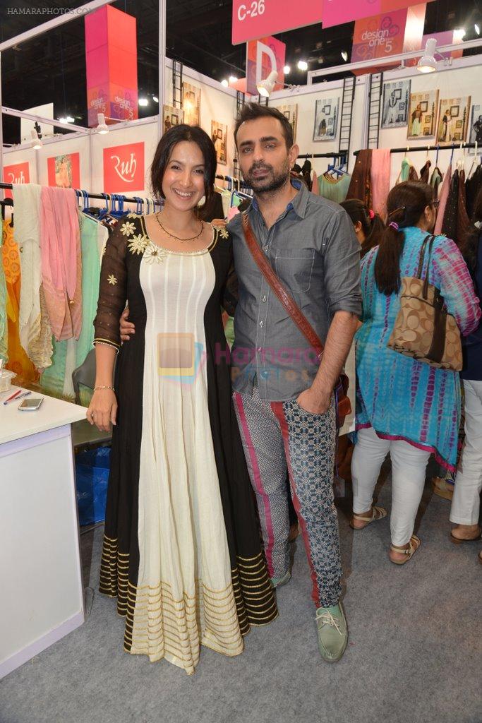 Shraddha Nigam, Mayank Anand at Design One exhibition by Sahachari Foundation in NSCI on 3rd Sept 2014