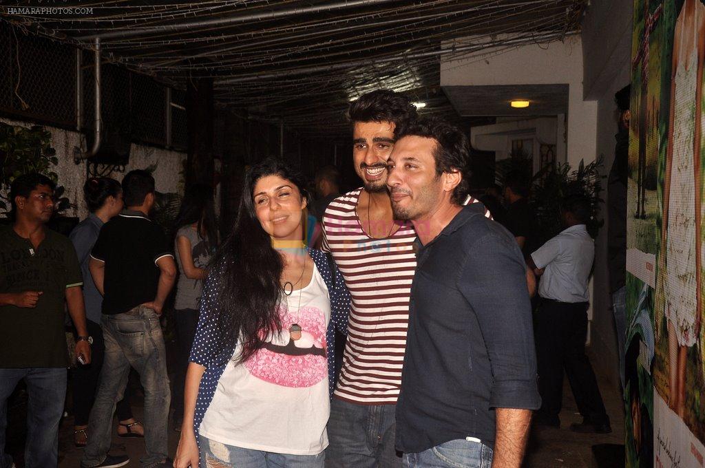 Homi Adajania, Arjun Kapoor, Anaita Shroff Adajania at Finding Fanny screening hosted by Deepika & Arjun Kapoor in Mumbai on 3rd Sept 2014