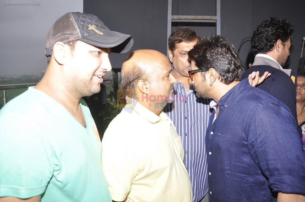 Arshad Warsi, Sameer, David Dhawan at the launch of Vashu Bhagnani's new film in Juhu, Mumbai on 5th Sept 2014