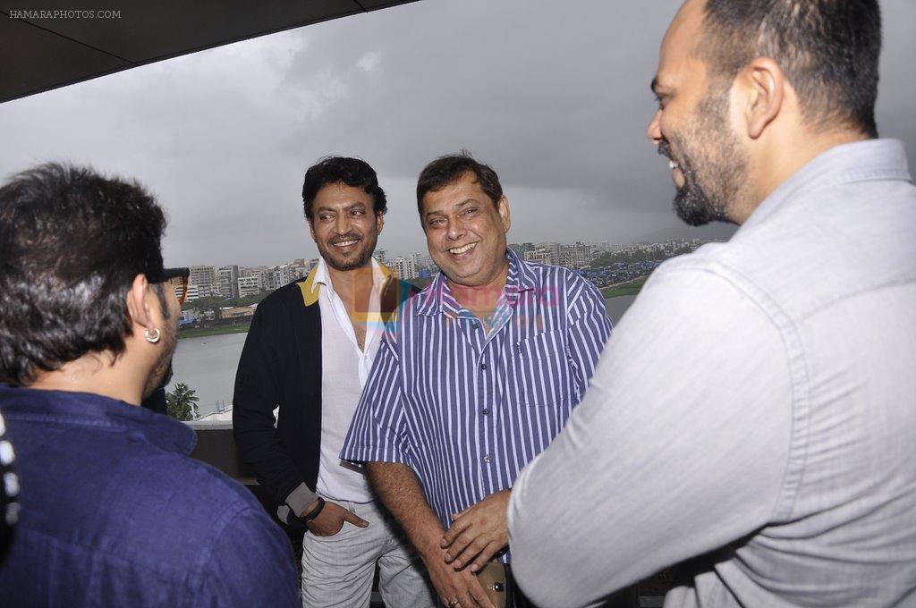 Arshad Warsi, Irrfan Khan, David Dhawan, Rohit Shetty  at the launch of Vashu Bhagnani's new film in Juhu, Mumbai on 5th Sept 2014