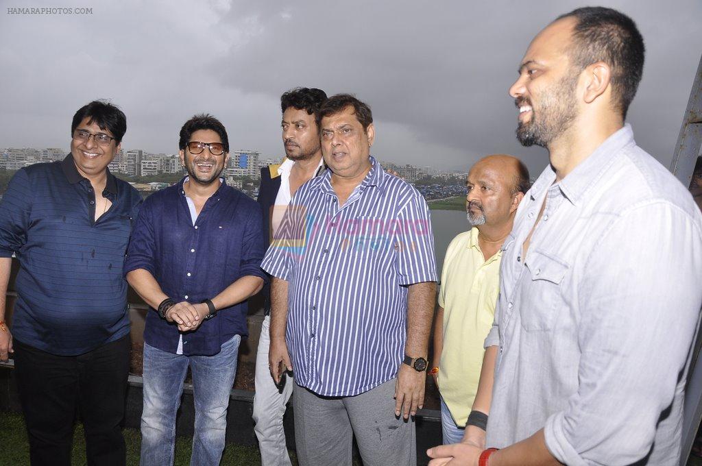 Arshad Warsi, Irrfan Khan, Sameer, David Dhawan, Rohit Shetty, Vashu at the launch of Vashu Bhagnani's new film in Juhu, Mumbai on 5th Sept 2014
