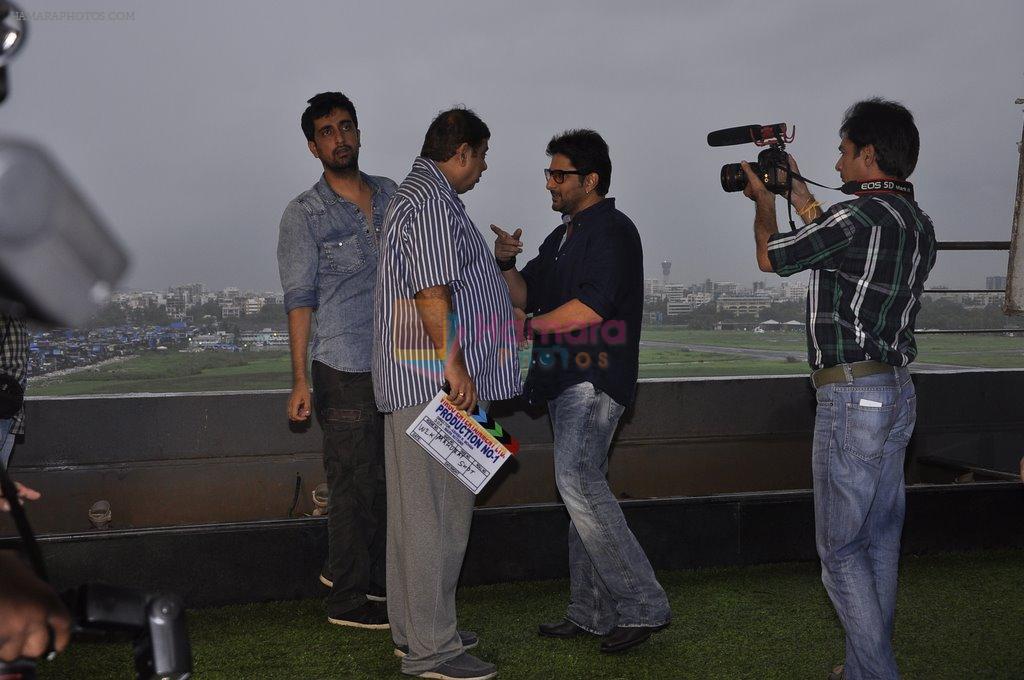 Arshad Warsi, David Dhawan at the launch of Vashu Bhagnani's new film in Juhu, Mumbai on 5th Sept 2014