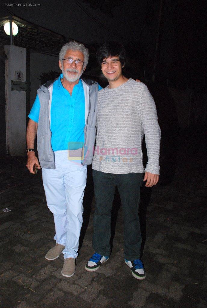 Naseeruddin Shah, Vivaan Shah at special screneing of Finding Fanny in Sunny Super Sound on 6th Sept 2014