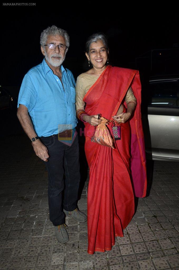 Naseeruddin Shah, Ratna Pathak at Finding Fanny screening in Mumbai on 7th Sept 2014