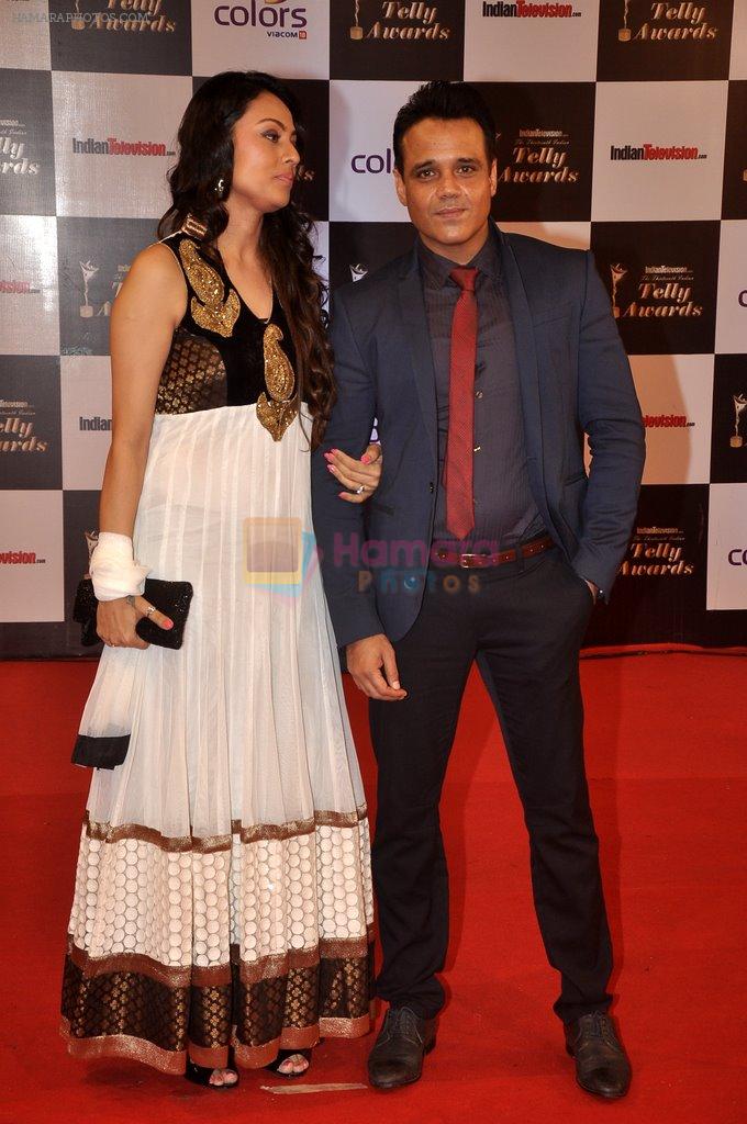 Yash Tonk, Gauri Tonk at Indian Telly Awards in Filmcity, Mumbai on 9th Sept 2014