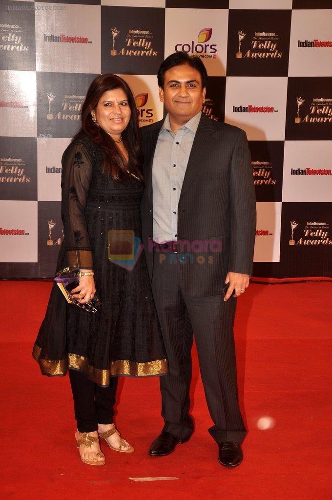Dilip Joshi at Indian Telly Awards in Filmcity, Mumbai on 9th Sept 2014