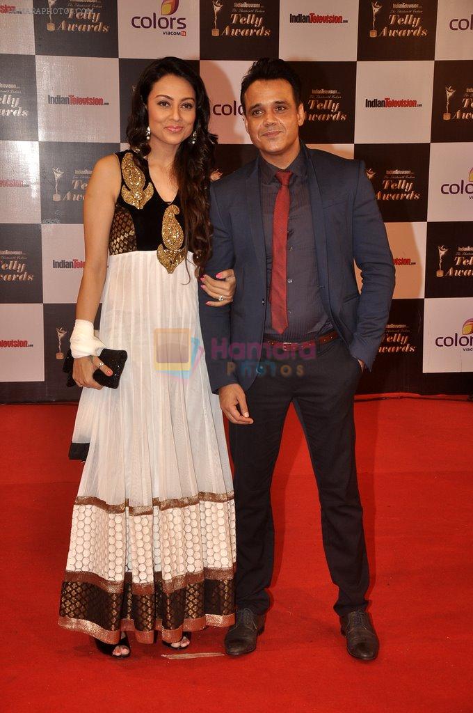 Yash Tonk, Gauri Tonk at Indian Telly Awards in Filmcity, Mumbai on 9th Sept 2014