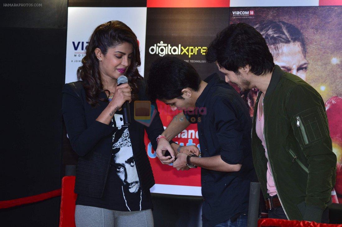 Priyanka Chopra, Darshan Kumaar promotes Mary Kom at Reliance outlet in Mumbai on 11th Sept 2014