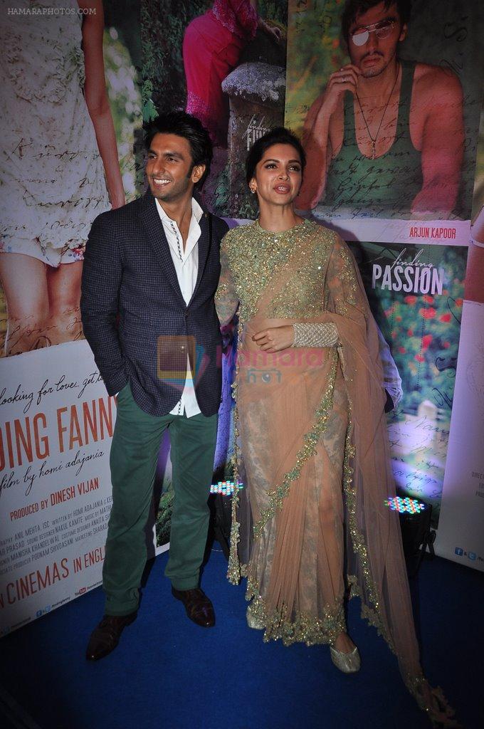 Deepika Padukone, Ranveer Singh at Finding Fanny success bash in Bandra, Mumbai on 15th Sept 2014
