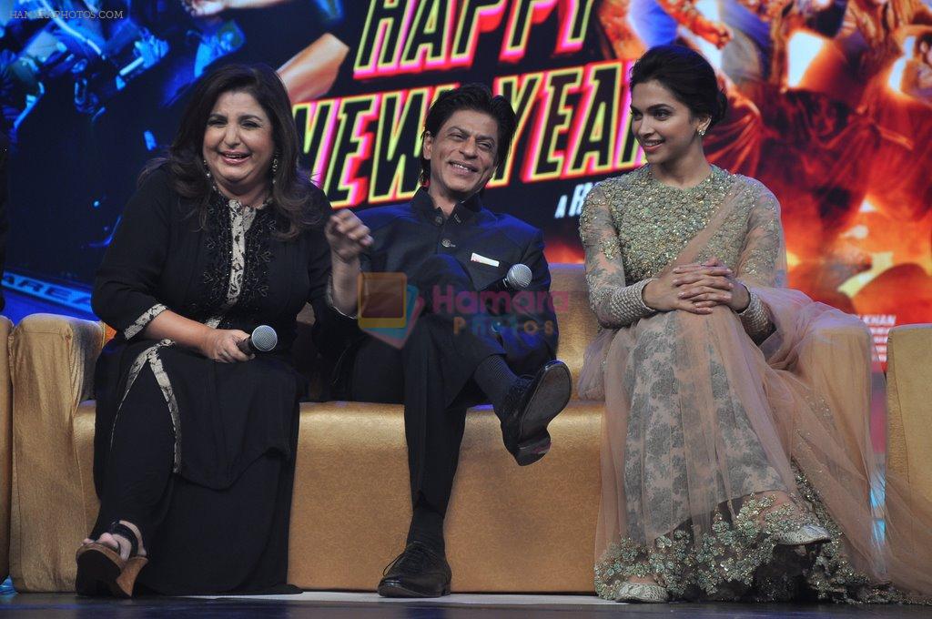 Shahrukh Khan, Deepika Padukone, Farah Khan at the Audio release of Happy New Year on 15th Sept 2014