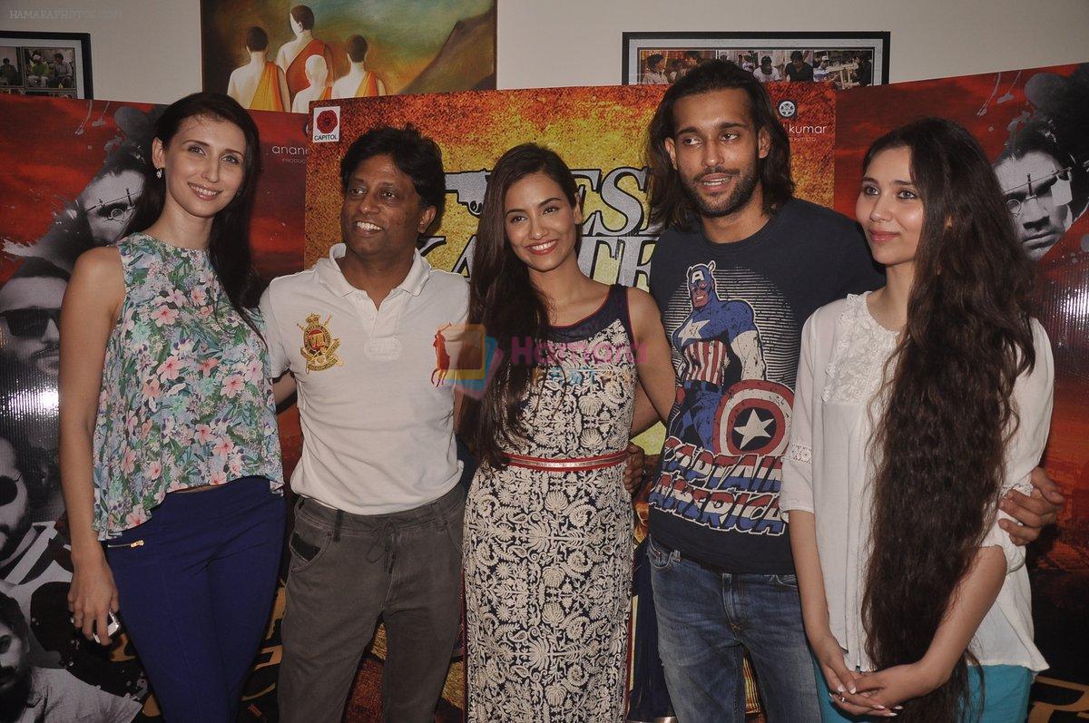 Claudia Ciesla, Anand Kumar, Tia Bajpai, Akhil Kapur, Sasha Agha at Media meet of Desi Kattey in Mumbai on 16th Sept 2014