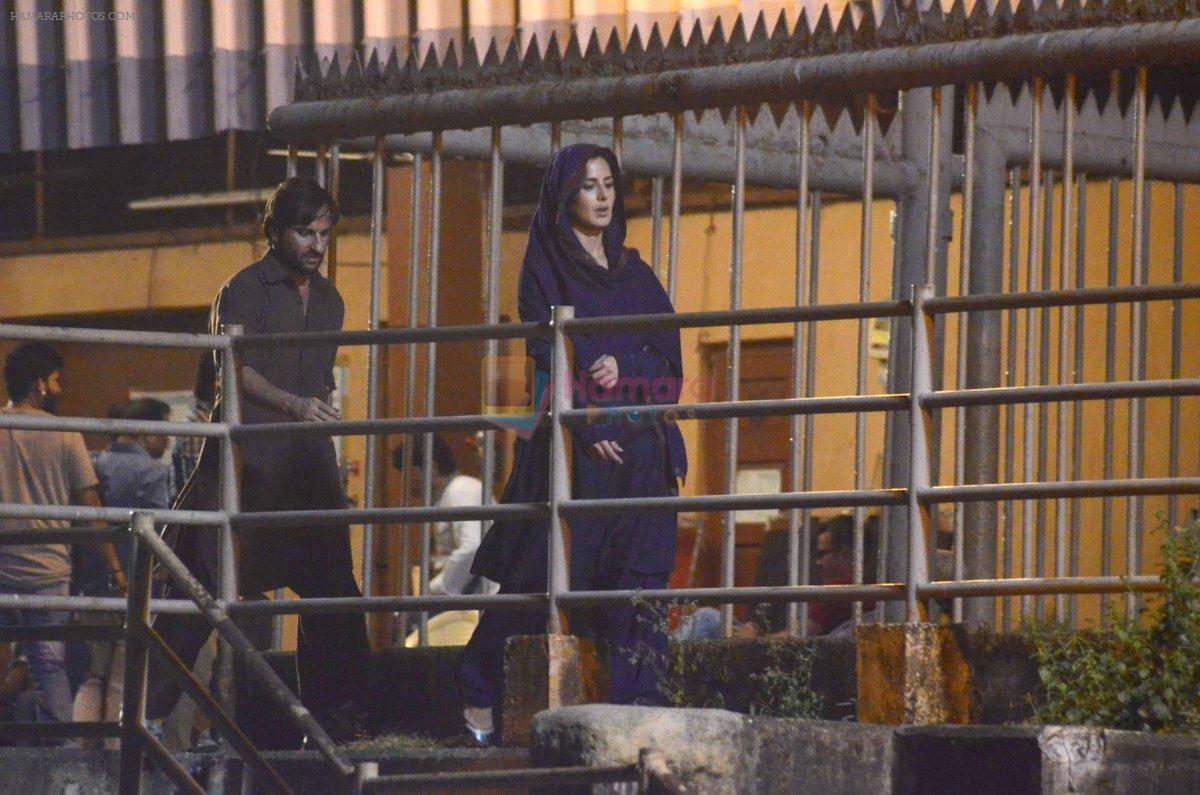 Katrina Kaif & Saif Ali Khan snapped on the sets of Phantom in Mumbai on 16th Sept 2014