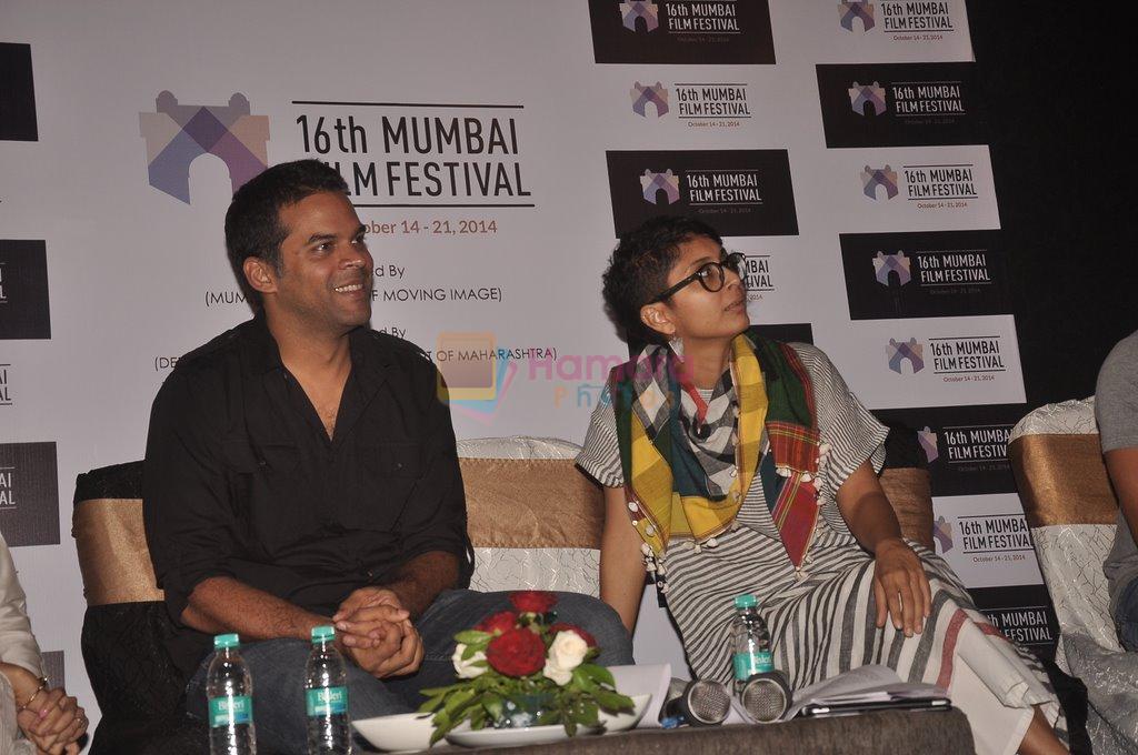 Kiran Rao, Vikramaditya Motwane at Mumbai Film festival meet in Juhu, Mumbai on 17th Sept 2014