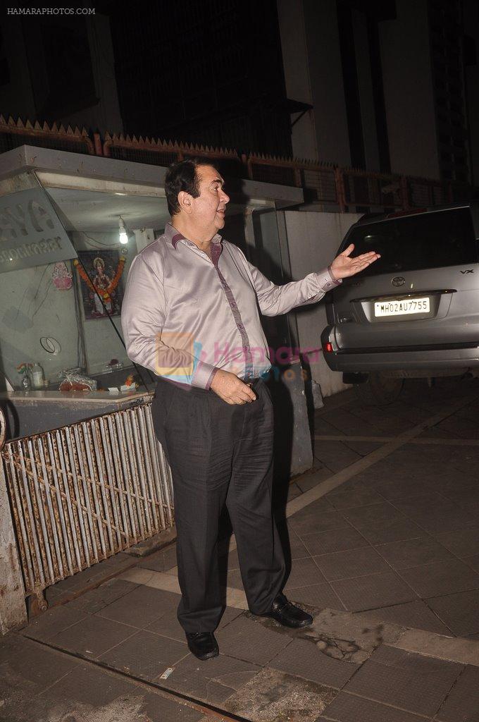 Randhir Kapoor at Sanjay Kapoor's bash for his mom in Mumbai on 26th Sept 2014