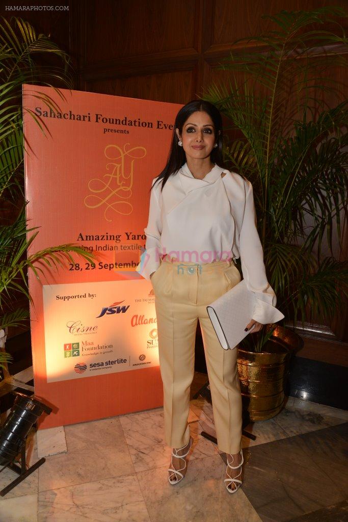 Sridevi at Sahachari Foundations show for Tarun Tahiliani in Mumbai on 28th Sept 2014