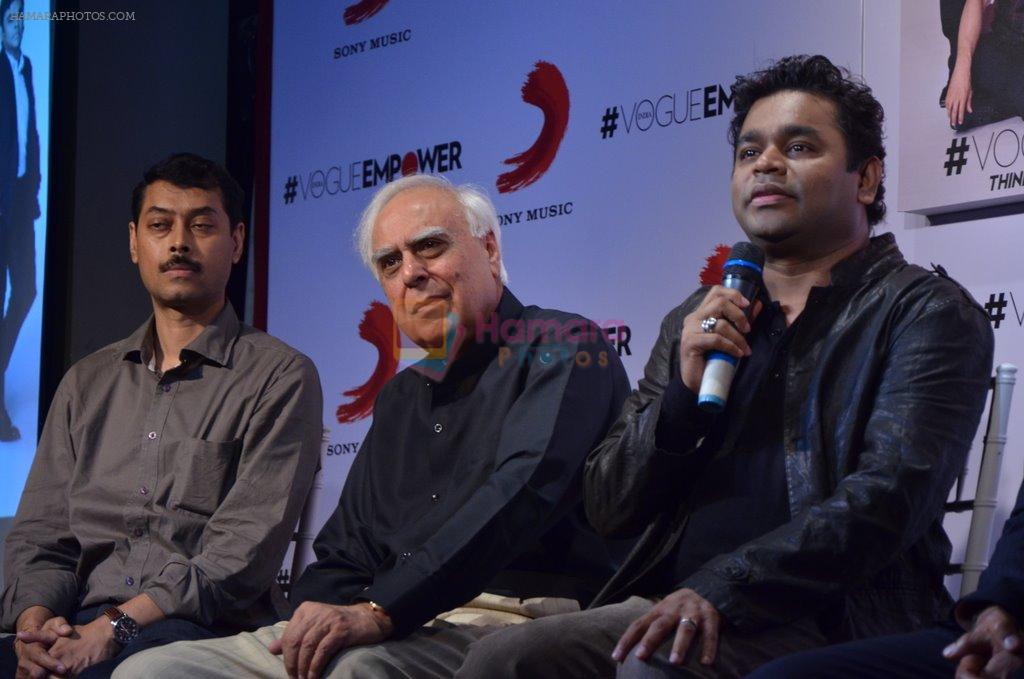 A R Rahman, Kapil Sibal at Raunq album promotion by Sony Music in Blue Frog on 29th Sept 2014