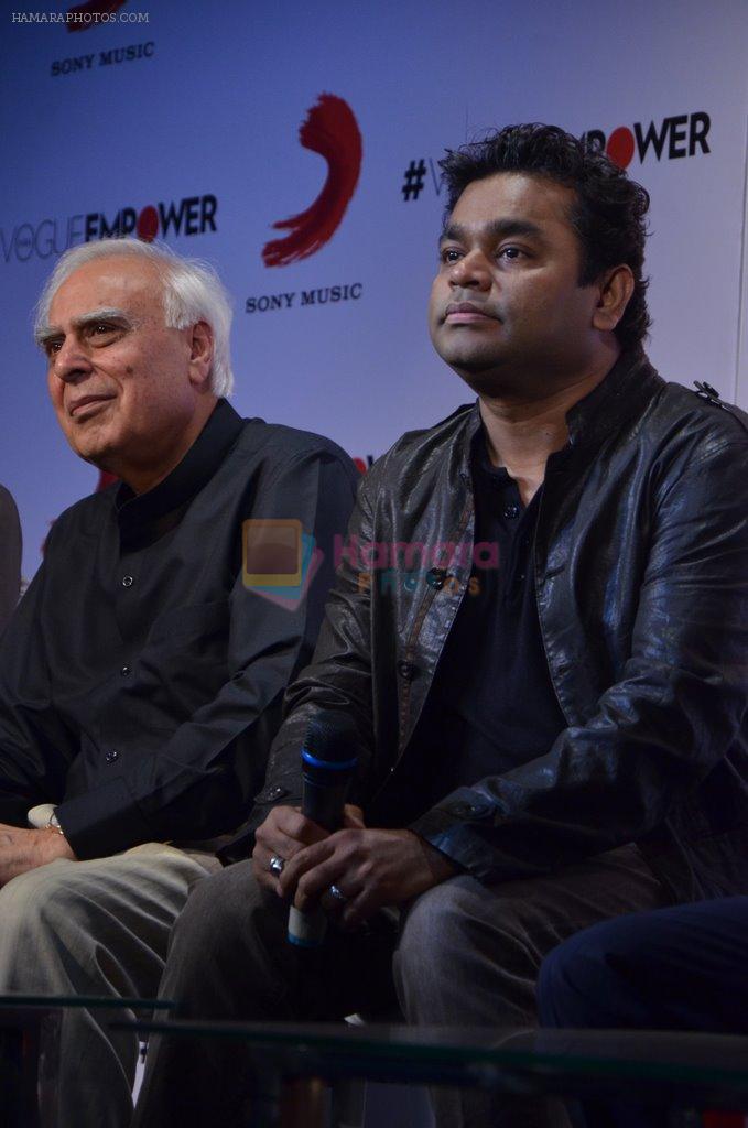 A R Rahman, Kapil Sibal at Raunq album promotion by Sony Music in Blue Frog on 29th Sept 2014
