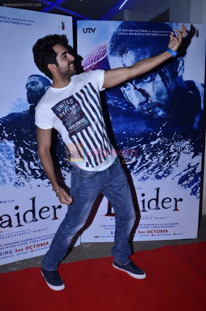 Ayushman Khurana at Haider screening in Sunny Super Sound on 30th Sept 2014
