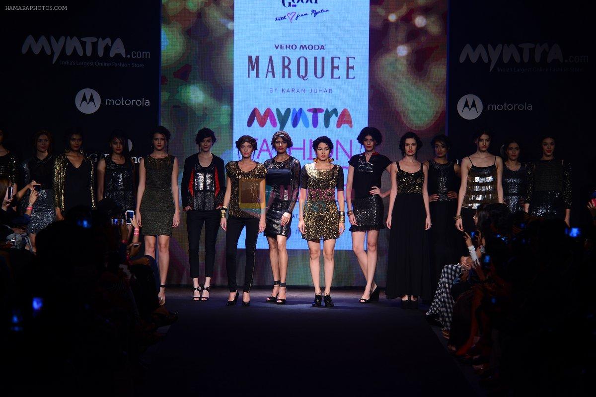 Model walks for Karan Johar's Vero Moda Marquee at Myntra fashion week day 1 on 3rd Oct 2014