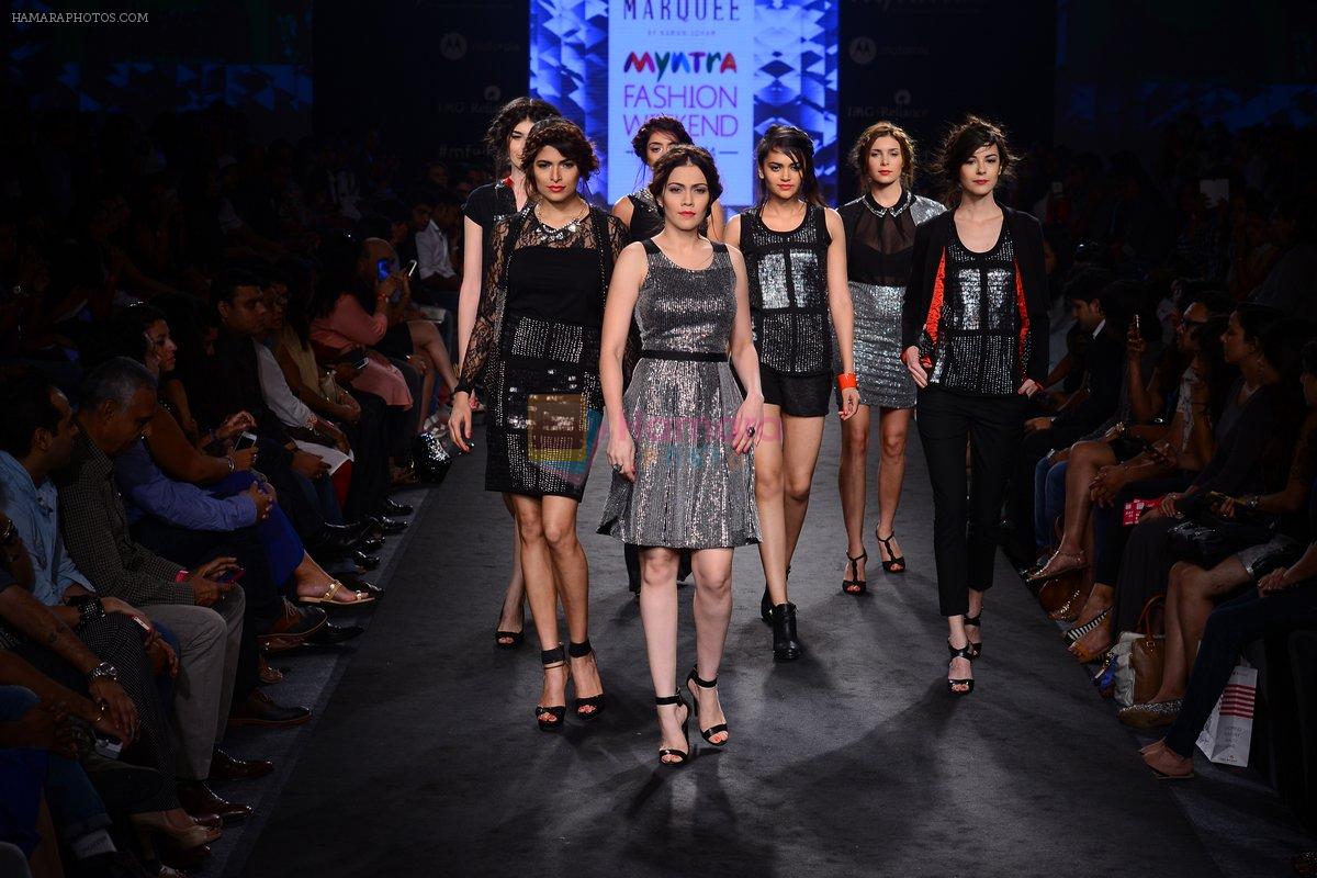 Model walks for Karan Johar's Vero Moda Marquee at Myntra fashion week day 1 on 3rd Oct 2014
