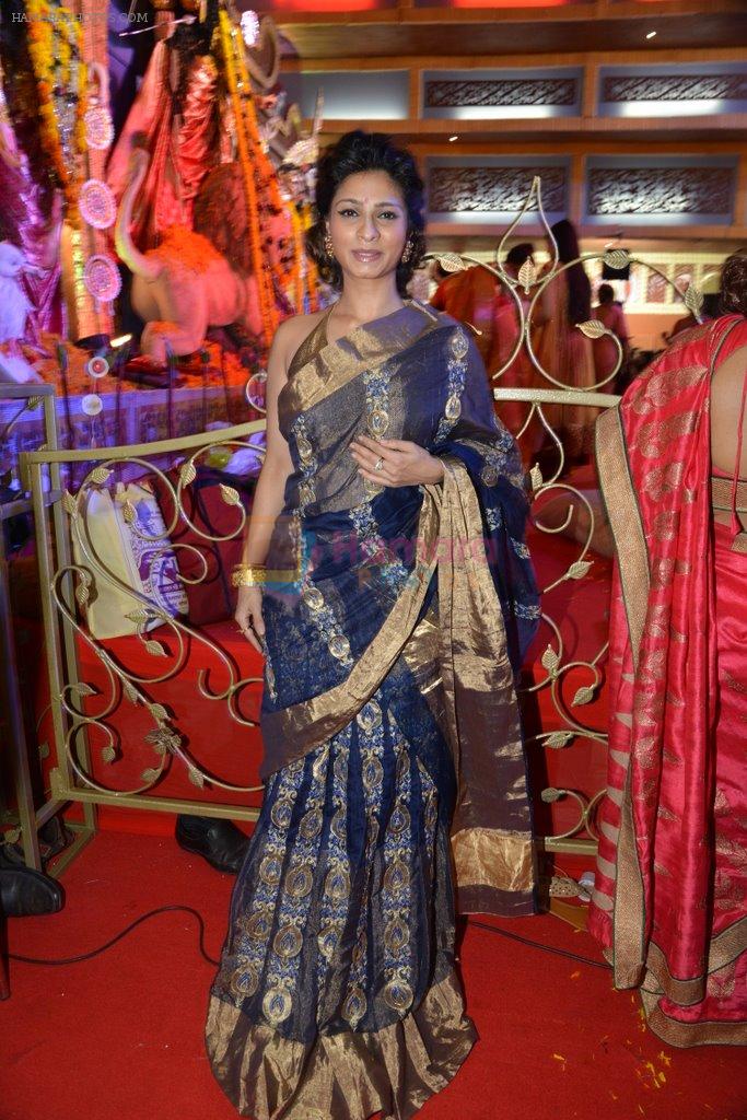 Tanisha Mukherjee at North Bombay Sarbojanin Durga Puja in Mumbai on 2nd Oct 2014