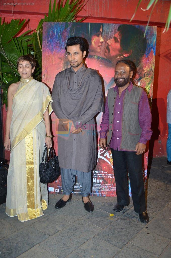 Deepa Sahi, Randeep Hooda, Ketan mehta at Rang Rasiya fashion promotions in Ensemble on 7th Oct 2014
