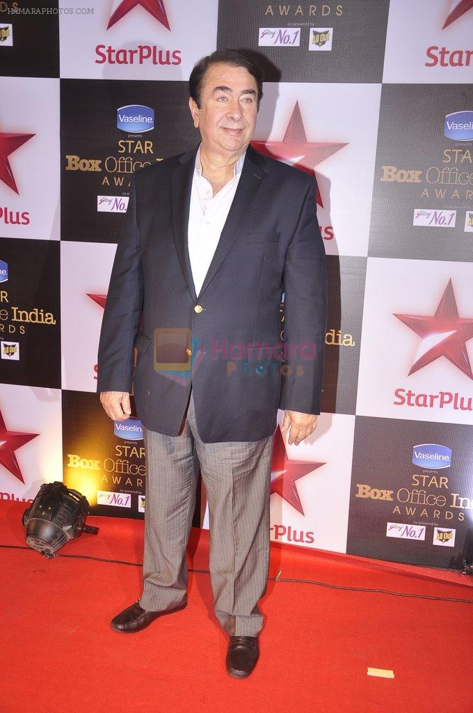 Randhir Kapoor at Star Plus box Office Awards in Mumbai on 9th Oct 2014