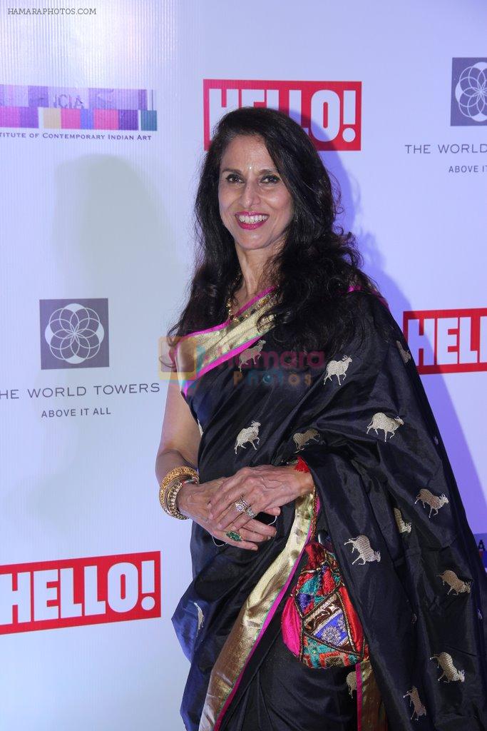 Shobhaa De at Hello Art Soiree red carpet in The World Tower, Mumbai on 16th Oct 2014