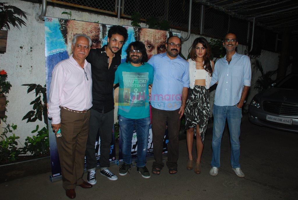 Pritam Chakraborty, Rohan Sippy, Ramesh Sippy, Rhea Chakraborty at Sonali Cable screening in Sunny Super Sound, Mumbai on 15th Oct 2014