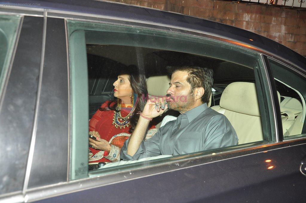 Anil Kapoor snapped in Juhu at A private Diwali Bash in Mumbai on 18th Oct 2014