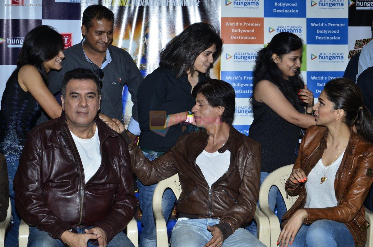 Boman Irani, Shahrukh Khan, Deepika Padukone at Mad Over Donuts - Happy New Year contest winners meet in Mumbai on 19th Oct 2014