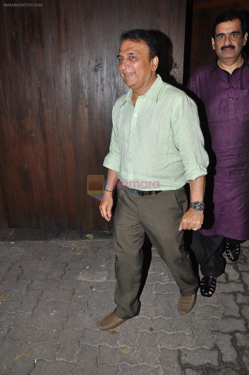 Sunil Gavaskar snapped at Vardan Aashirwad House Party in Mumbai on 20th Oct 2014
