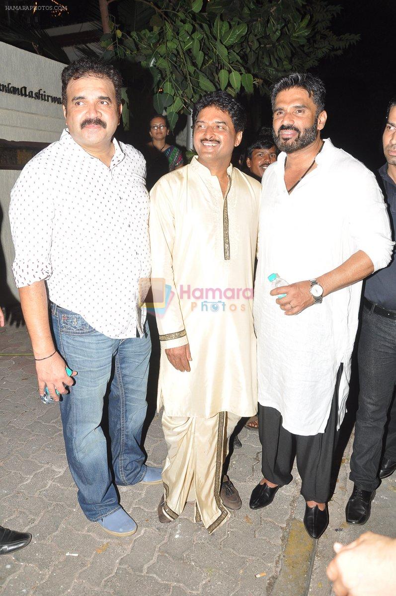 Sunil Shetty snapped at Vardan Aashirwad House Party in Mumbai on 20th Oct 2014