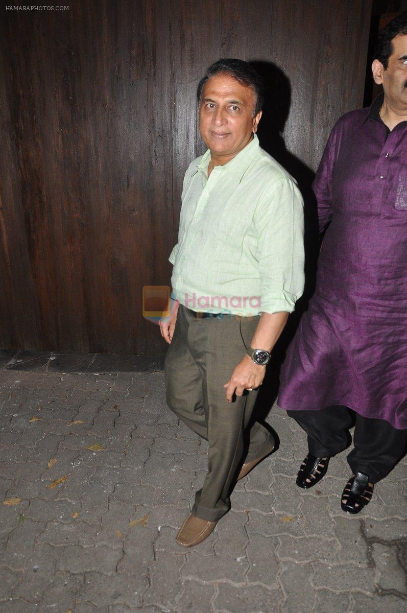 Sunil Gavaskar snapped at Vardan Aashirwad House Party in Mumbai on 20th Oct 2014