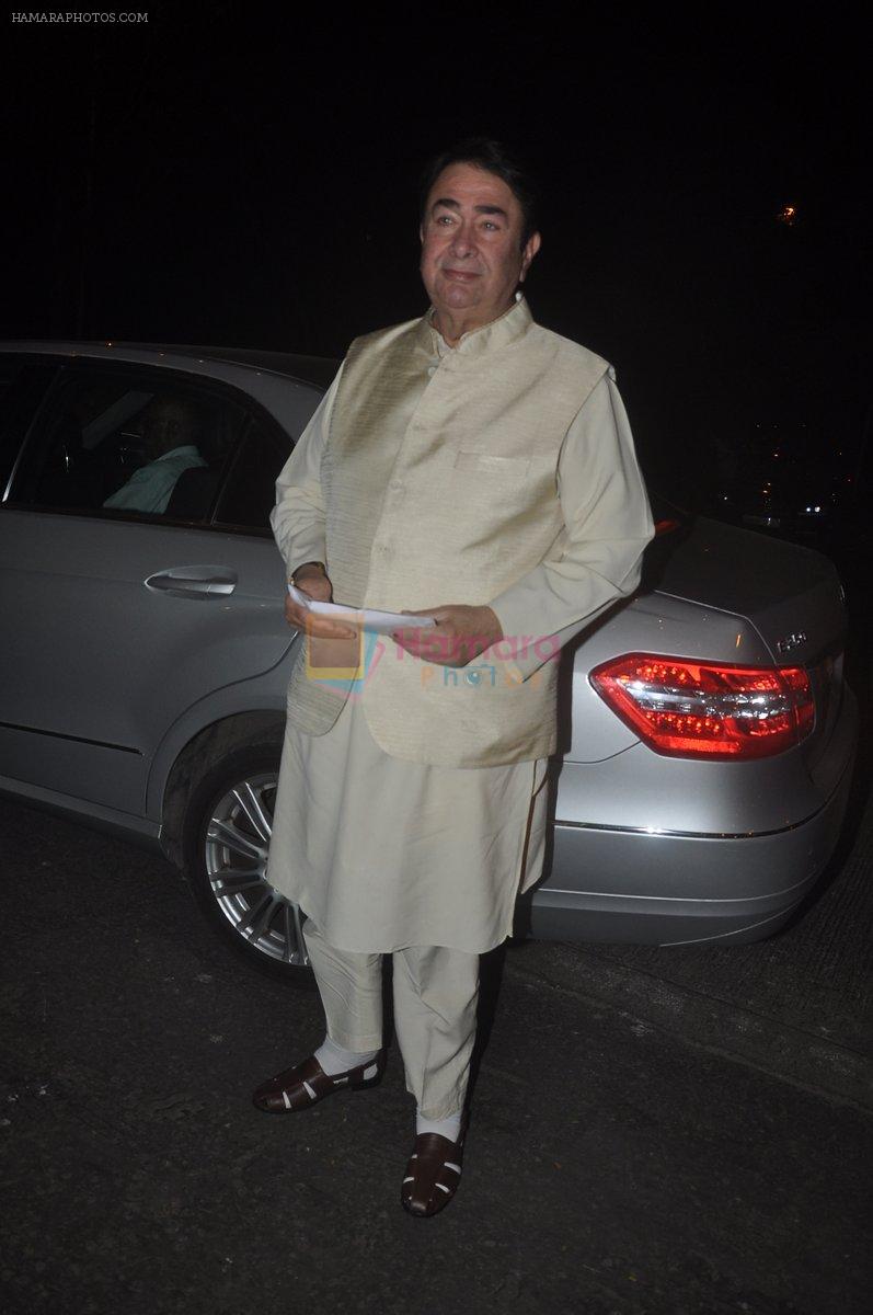 Randhir Kapoor at Ekta Kapoor's Diwali Bash in Mumbai on 22nd Oct 2014