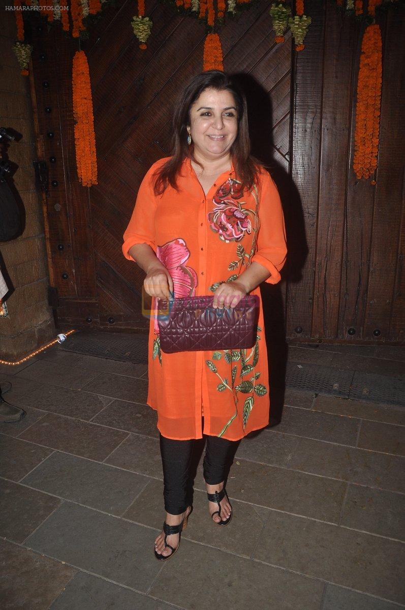 Farah Khan at Amitabh Bachchan and family celebrate Diwali in style on 23rd Oct 2014