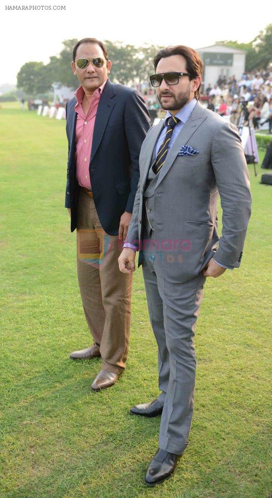 Saif Ali Khan, Mohammed Azharuddin at pataudi polo cup in Mumbai on 26th Oct 2014