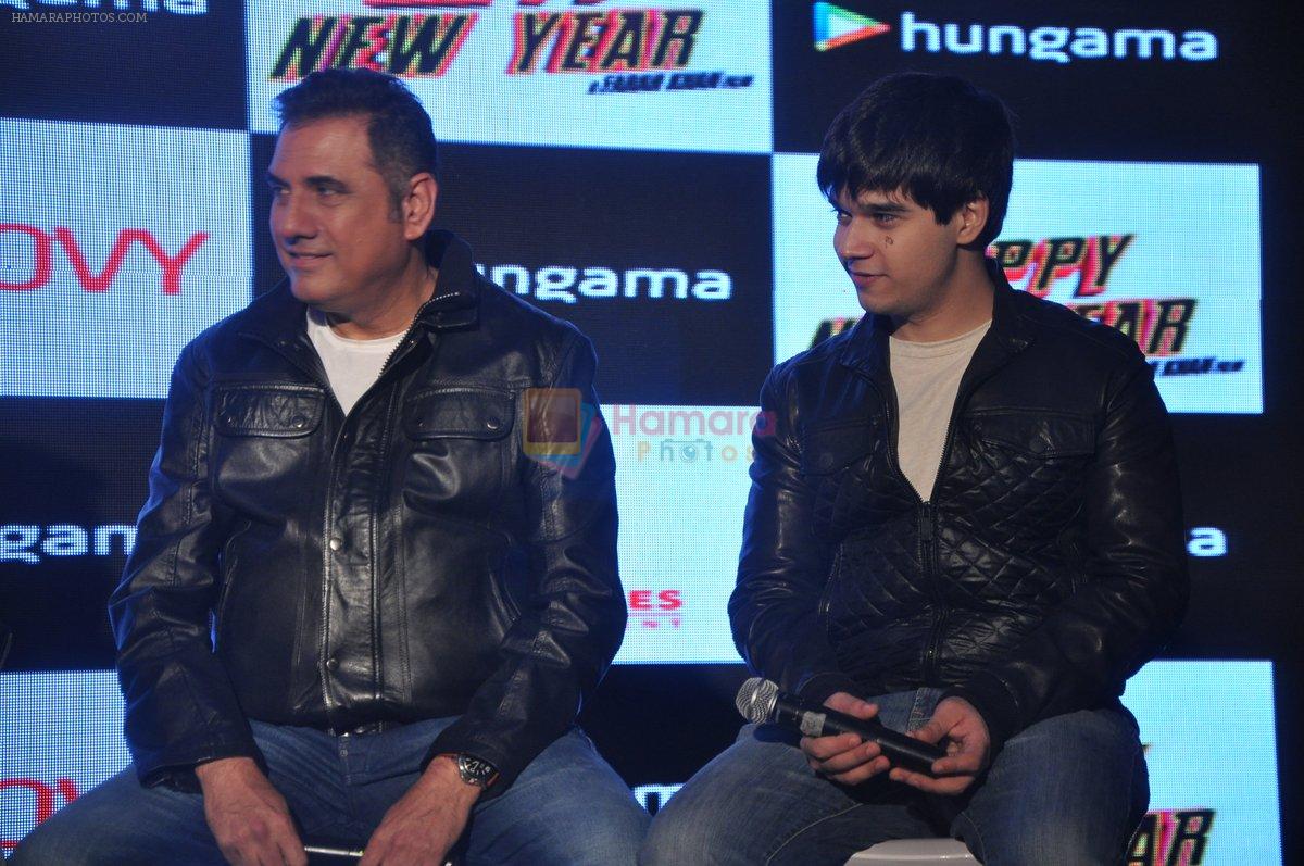 Boman Irani, Vivaan Shah at Happy New Year game launch by Hungama in Taj Land's End, Mumbai on 27th Oct 2014