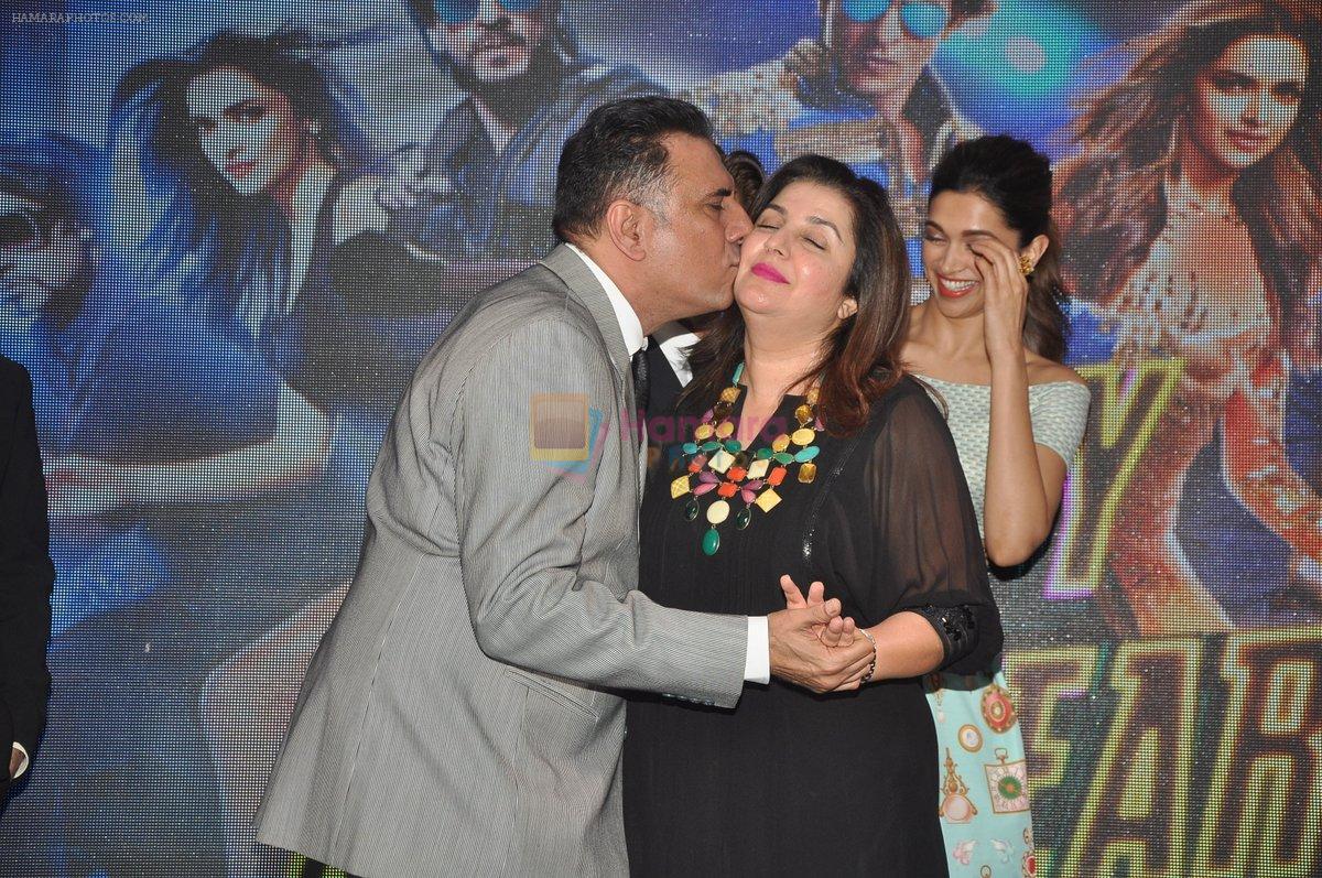 Farah Khan, Boman Irani, Deepika Padukone at Sharabi song launch from movie happy new year in Mumbai on 28th Oct 2014