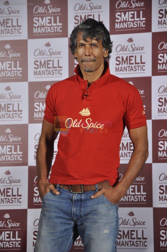 Milind Soman go red as they promote Old Spice in ITC Parel, Mumbai on 29th Oct 2014