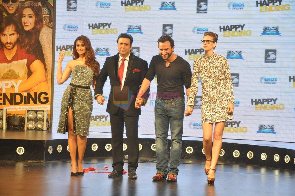 Saif Ali Khan, Kalki Koechlin, Ileana Dcruz, Govinda at Happy Ending music launch in Taj Land's End on 29th Oct 2014