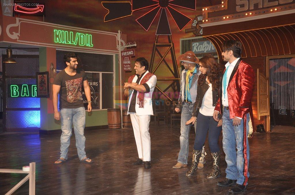 Ranveer Singh, Parineeti Chopra, Govinda, Ali Zafar at the Launch of Nakhriley song from Kill Dil in Mumbai on 31st Oct 2014