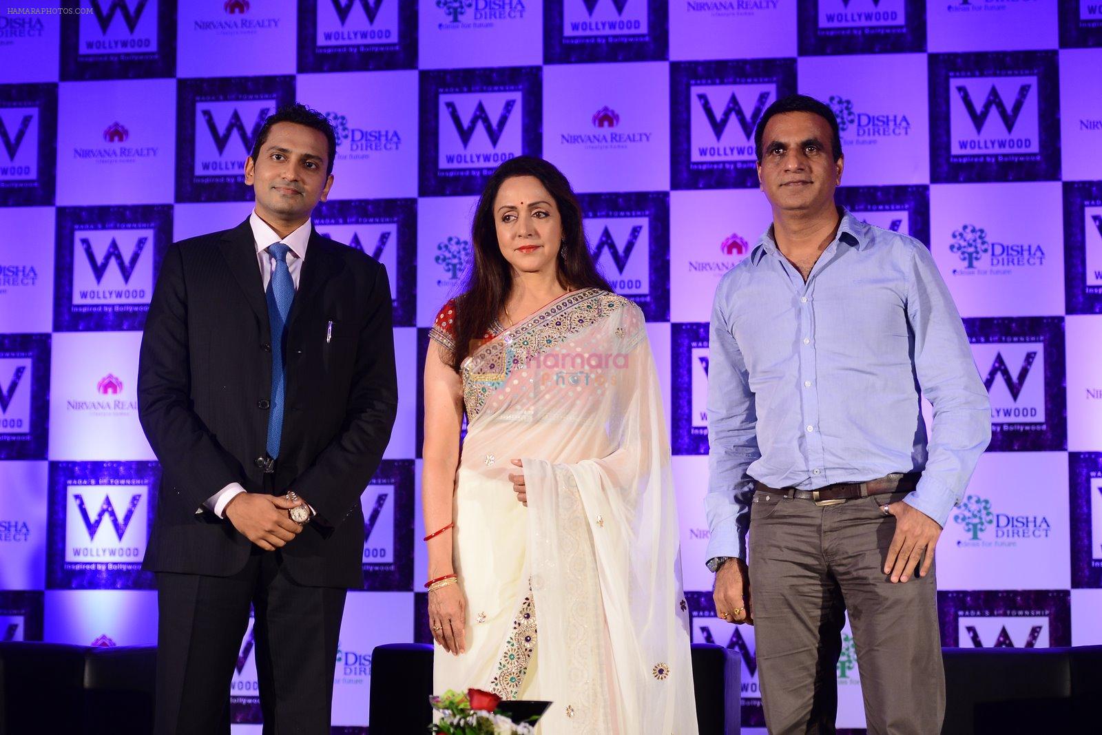 Hema Malini at the launch of Wollywood, Wada's first integrated Bollywood inspired township in Mumbai on 11th Nov 2014