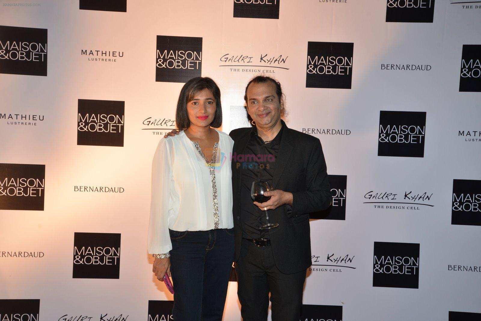 schauna chauhan with raj anand at Gauri Khan's The Design Cell and Maison & Objet cocktail evening in Lower Parel, Mumbai on 11th Nov 2014