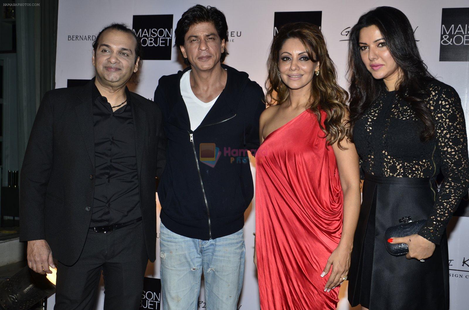 raj anand, srk, gauri khan and kaykasshen patel at Gauri Khan's The Design Cell and Maison & Objet cocktail evening in Lower Parel, Mumbai on 11th Nov 2014