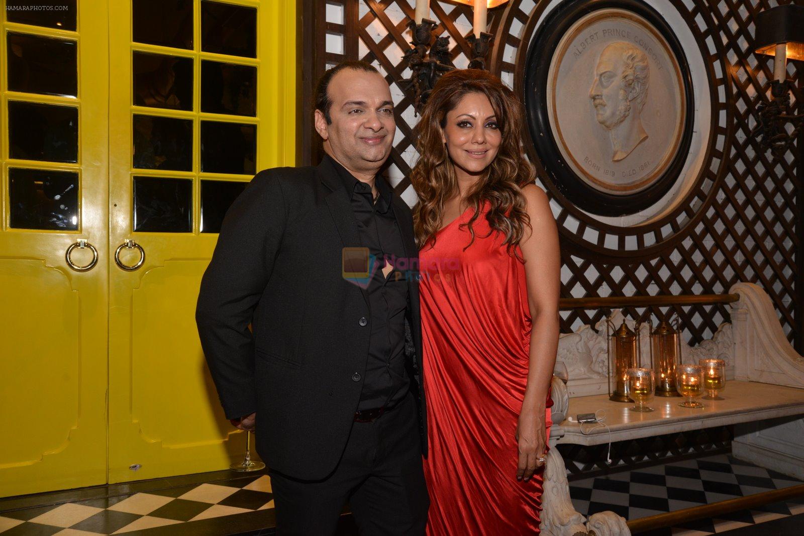 raj anand with gauri khan at Gauri Khan's The Design Cell and Maison & Objet cocktail evening in Lower Parel, Mumbai on 11th Nov 2014