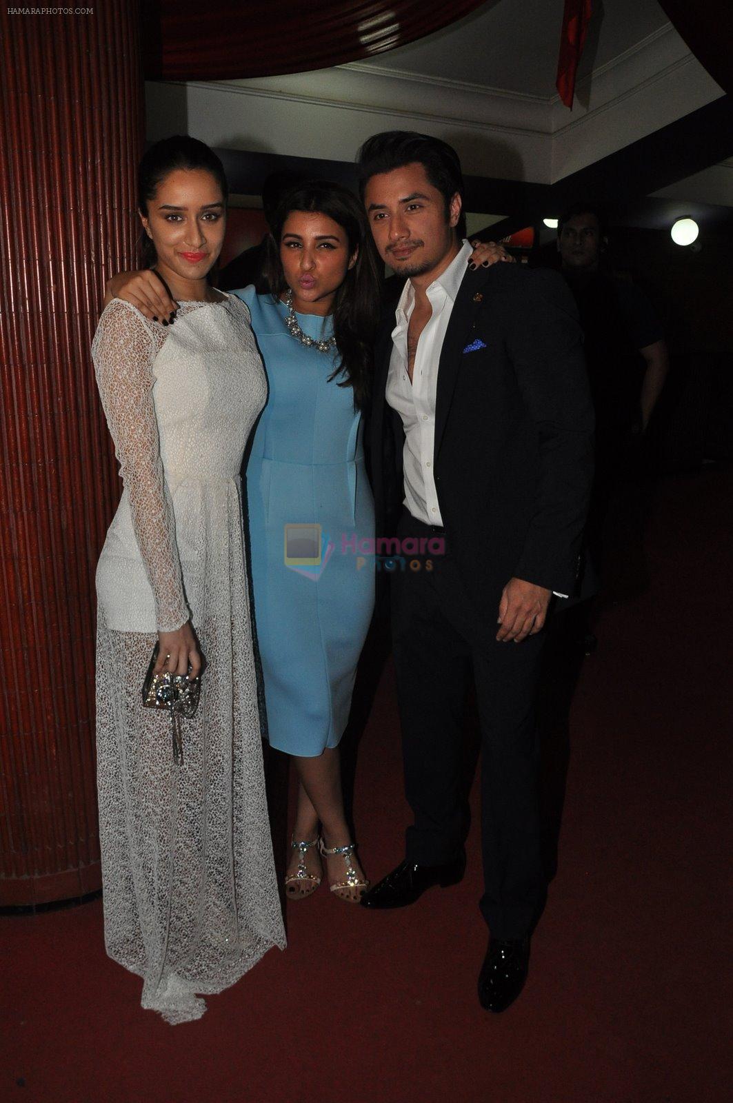Ali Zafar, Parineeti Chopra, Shraddha Kapoor at the Special screening of Kill Dil in Chandan on 14th Nov 2014